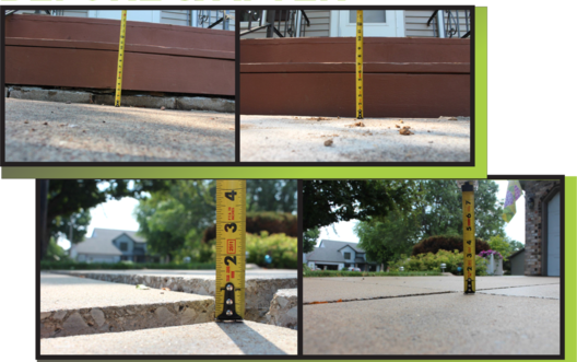 An example of concrete leveling in Ridgeland, MS